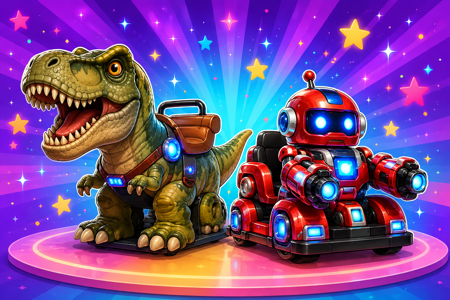 Ride on Dinosaurs and Robots